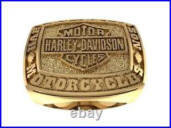 Harley Davidson 925 Solid sterling Silver Men's Biker Rider Gift Ring All Sizes