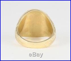 Heavy Large Men's Gents Vintage Solid 14Ct 14K Gold Signet Ring