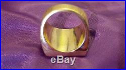 Heavy Mens Vintage 14k Yellow Gold 2.28 Ct Diamond Ring 53 Grams Solid Estate