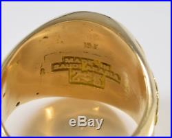 Heavy Vintage 18K Yellow Gold Men's Desert Storm Ring Size 10 3/4