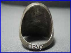 Heavy! Vintage Huge Men's Sterling Silver Pearl Ring Old