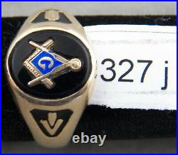 Large, Vintage, Masonic 14K Solid Gold Ring, Size 11