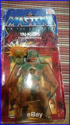 MOTU, VINTAGE, TRI-KLOPS, Masters of the Universe, carded, sealed, figure, He-Man ring