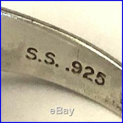 M & GN Sterling Silver 10K Solid Gold Diamond Eagle Mens Ring VTG Size 11