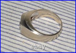 Mans Estate. 5ct Diamond Ring 9g Solid 14k Gold 80s Vintage Mens Sz. 9.25