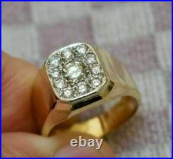 Men's925 Silver 1.10CT Round Cut Diamond Wedding Engagement Rings