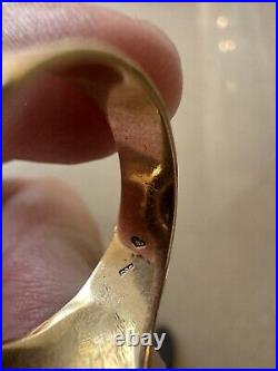 Men's 10K Gold & Onyx Ring Vintage