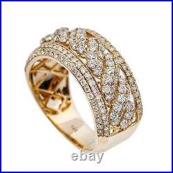 Men's 14K Yellow Gold Plated 0.70Ct Round Lab Created Diamond Wedding Band Ring