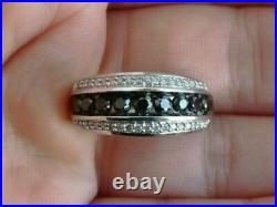 Men's 14k White Gold Over 2ct Simulated Diamond Vintage Engagement Band Ring