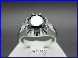 Men's 2CT Simulated Diamond Wedding Engagement Buttercup Ring925 Silver Silver