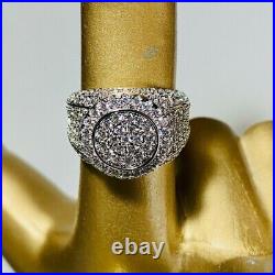 Men's 2 Ct Round Cut Moissanite Anniversary Pinky Ring Real 925 Sterling Silver