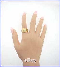 Men's Antique Vintage Estate 14k Yellow Gold Diamond Signet Ring