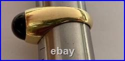 Men's Black Onyx 18k+ Solid Yellow Gold Ring Vintage Estate Portuguese Size 9.75