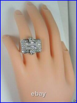 Men's Cocktail Engagement & Wedding Vintage Ring 2.12 Ct Diamond 14K White Gold