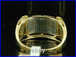 Men's Cubic Zirconia Pinky Ring Designer Engagement Band Yellow Gold Plated
