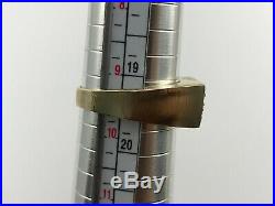 Men's GTR Vintage Inset Garnet & Diamond Accents Nugget Ring 10KY Gold, SZ. 9.75