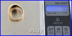 Men's Gents Vintage 9Ct 9K Gold Signet Ring With Oval Bloodstone, Size U