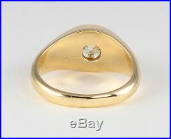 Men's Gents Vintage 9Ct Gold Ring With Solitaire Diamond 1.10 carat