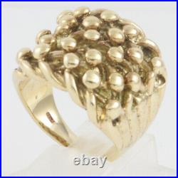 Men's Gents Vintage Solid 9Ct 9K Gold 5 Row Keeper Ring