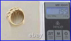 Men's Gents Vintage Solid 9Ct 9K Gold 5 Row Keeper Ring