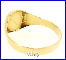 Men's Ring Vintage Years' 60 IN Gold Solid 18K With Carnelian Made in Italy