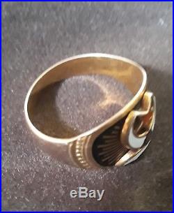 Men's Shriner 10K Gold Vintage Fraternal Ring