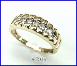 Men's Vintage 0.25ct Diamond Ring 14k Solid Yellow Gold Band Size 11