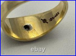 Men's Vintage 10 Kt Yellow Gold Moose Loom Fhc Ring, Size 10.5 #wa597