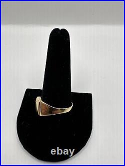 Men's Vintage 14K Gold Signet Ring Size 11.5 Engravable Monogram 3.8 Grams