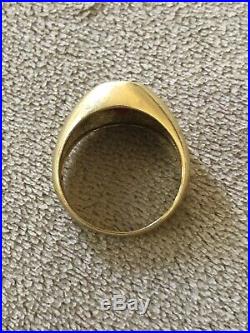 Men's Vintage 18K Solid Gold 2 1/4 Ctw Ruby Ring Size 8