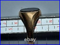 Men's Vintage 9CT Gold Black Onyx Signet Ring