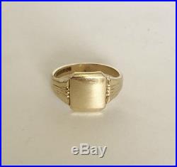 Men's Vintage 9ct Gold Signet Pinky Ring Birmingham 1977 Jubilee 5.4 g R