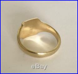 Men's Vintage 9ct Gold Signet Pinky Ring Birmingham 1977 Jubilee 5.4 g R