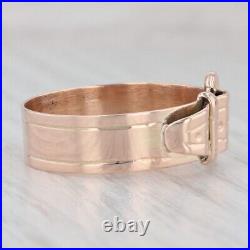 Men's Vintage Belt Ring 10k Rose Gold Size 11.25 Band