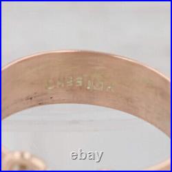 Men's Vintage Belt Ring 10k Rose Gold Size 11.25 Band