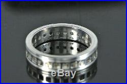 Men's Vintage Gucci ITALY 18K Solid White Gold Basso Spinner Ring Band Size 9.5
