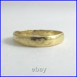 Men's Vintage Handmade Wedding Band Ring 22K Yellow Gold, Size 7.5, 2.79 Grams