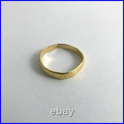 Men's Vintage Handmade Wedding Band Ring 22K Yellow Gold, Size 7.5, 2.79 Grams