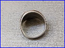 Men's Vintage Keepsake Sterling Silver Ring Eagle Size 11.5 Bird USA 18.8g Biker