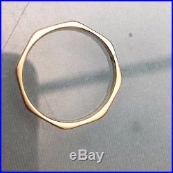 Men's/Women's 9ct Gold Ring Vintage Wedding Band Size O Stamped W1.82g