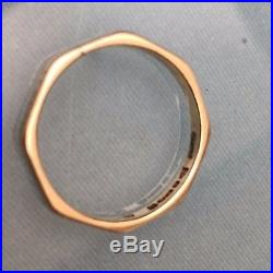 Men's/Women's 9ct Gold Ring Vintage Wedding Band Size O Stamped W1.82g