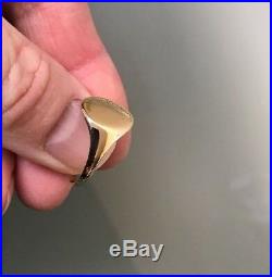 Men's/Womens 9ct Gold Vintage Signet Ring Weight 2g Size V Stamped