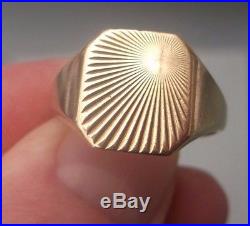 Men's/Womens 9ct Gold Vintage Signet Ring Weight 4.36g Size T Stamped