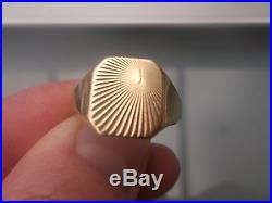 Men's/Womens 9ct Gold Vintage Signet Ring Weight 4.36g Size T Stamped