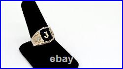 Mens Antique Masonic 10k Gold Onyx Initial'j' Signet Ring, 11