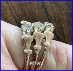 Mens Three Bones Vintage Ring