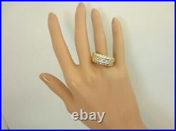 Mens Vintage 14k Yellow Gold Diamond Nugget Style Ring Men's 0.25 ct