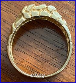 Mens Vintage IB Goodman 14k Yellow Gold Ruby Solitaire Ring Sz 9.75