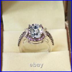 Natural Moissanite Gemstone With 925 Sterling Silver Ring For Men's #K24