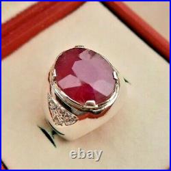 Natural Ruby Ring Afghanistan Original Mens Ruby Ring Silver Real Yaqoot Ring